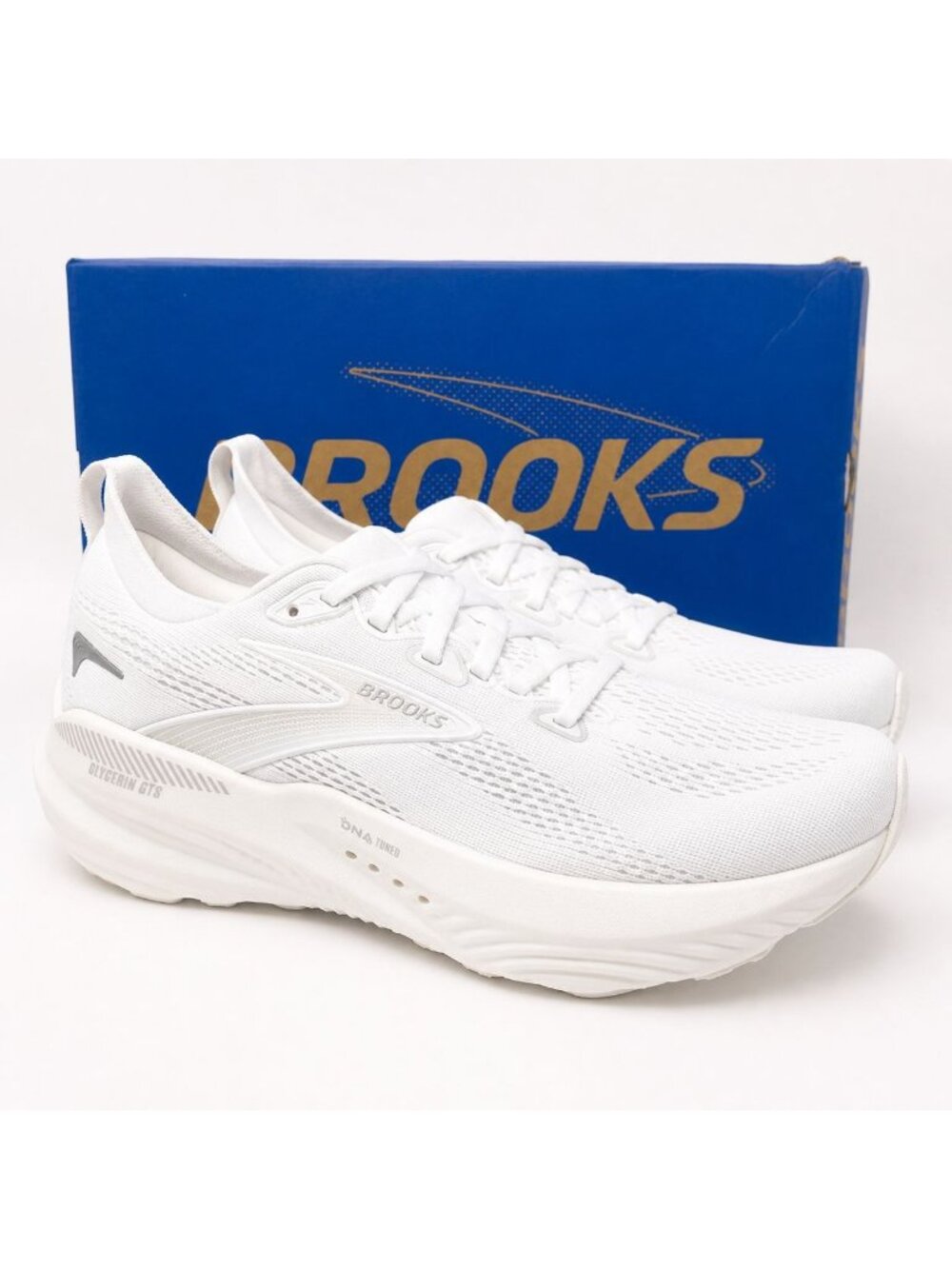 Brooks Glycerin GTS 22 Supportive Women 10.5 White GuideRail Road Running Shoes
